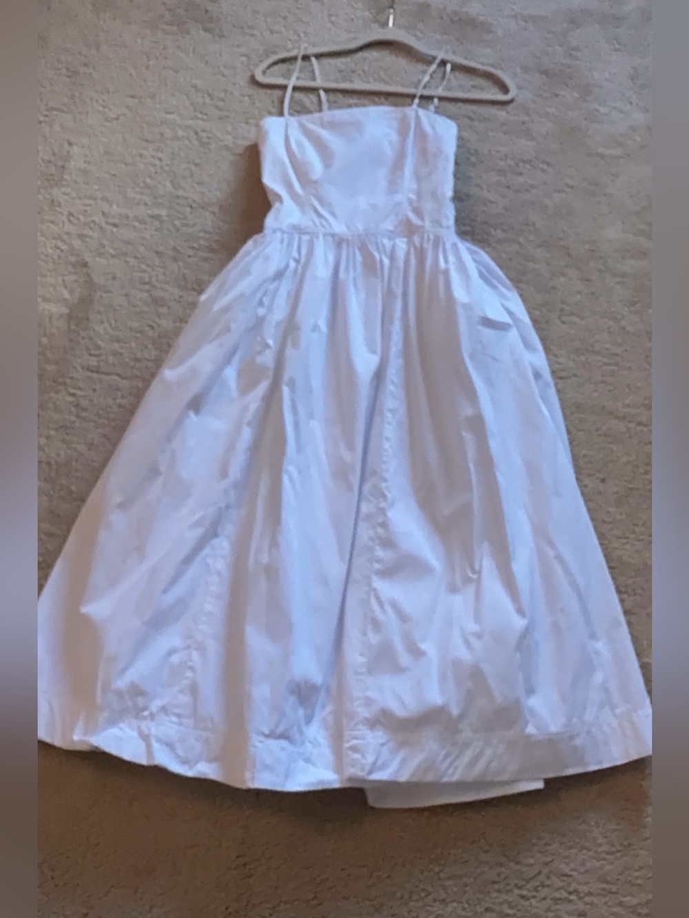 Madewell Poplin Seamed Maxi Dress White Size 0 - Picture 4 of 7